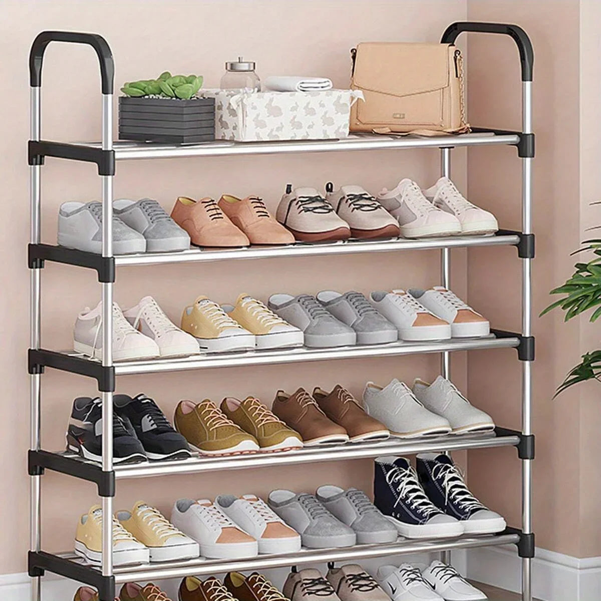 4/5/6/7 layer Shoe Rack Shoes Organizer Shoerack Shoebox Shoe-Shelf Plant Shelves Metal Cabinet Shoes Organizer Cabinets Space