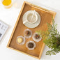 Wooden Serving Trays Set, 3 Nesting Trays with Handles, Light Oak