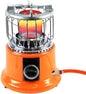Portable Gas Heater, Orange, Indoor Outdoor Camping Heating Stove with Safety Cage
