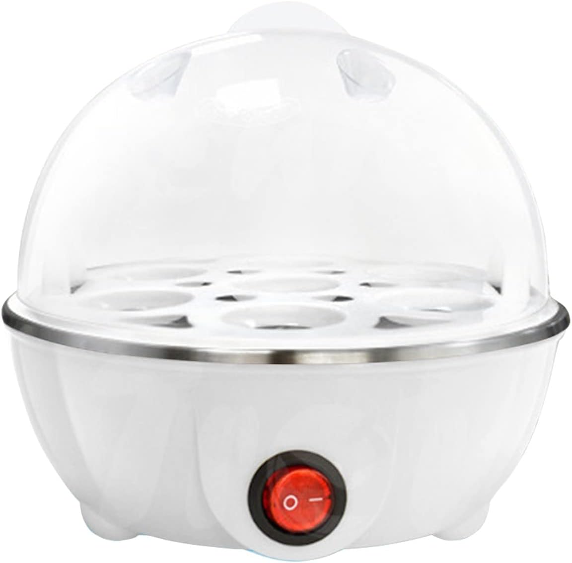 Egg Cooker For Hard Boiled Eggs, Easy Egg Cooker Electric 7-Egg Capacity, Single Layer Hard-Boiled Egg Cooker with Auto Shut-Off, Measuring Cup Included, BPA Free (White)