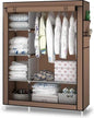 Fabric Closet Detachable Wardrobe Portable Cloth Storage Organizer Lightweight Wardrobe for Living Room (Black)