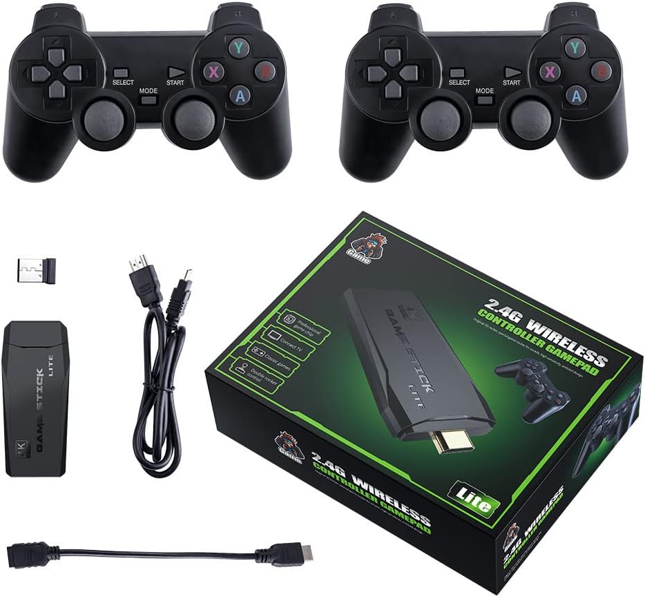 Wireless Retro Game Console, 20000+ Games Retro Gaming Console Classic M8 64G Plug & Play Video TV Game Stick with 2.4G Wireless Controller Gamepad, Nostalgia Gifts for Birthday
