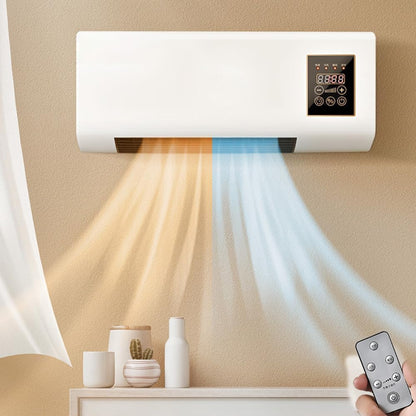 Portable Air Conditioners,Mini Air Conditioners Wall Mounted Air Conditioner,wall-mounted heater with Remote, for Bedroom Living Room Office.Ductless air conditioning fan L55*W24*H12cm
