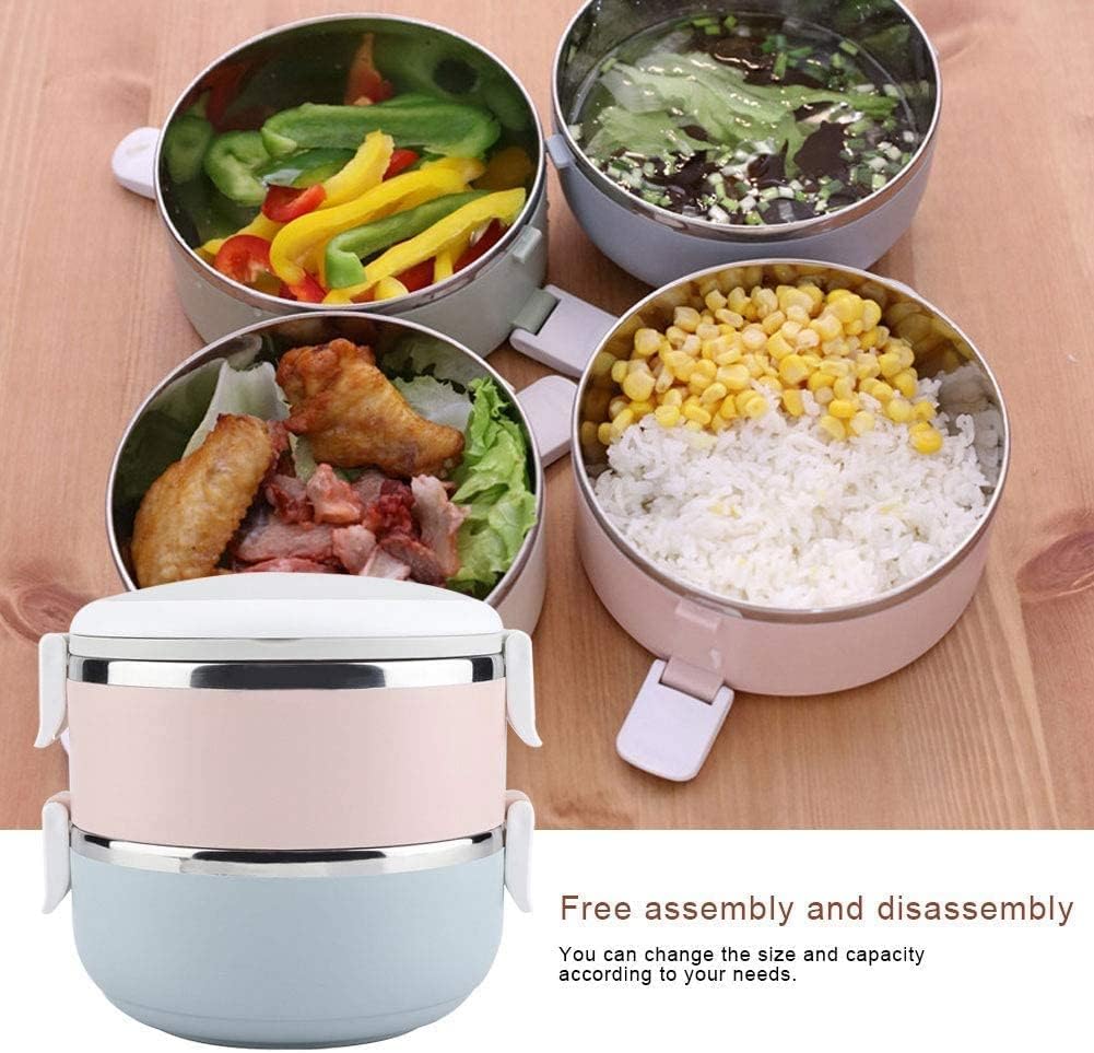 Bento Box Stainless Steel Lunch Box Multi Layers Stackable Leak-Proof Thermal Bento Boxes for Kids Adults Portable Food Container for School Office Work Home Picnic 2.1L (3 Layer)