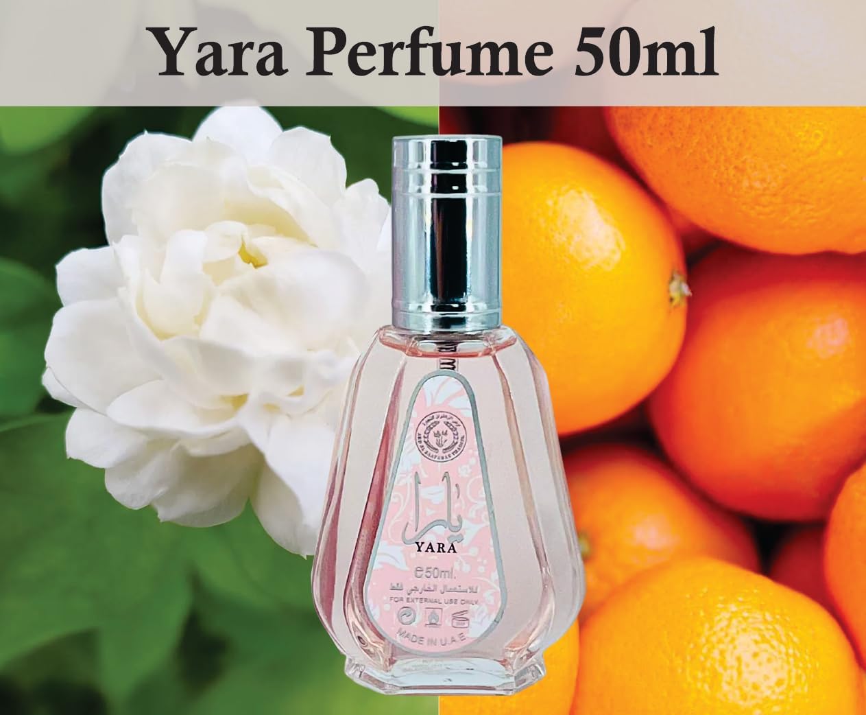 Yara Parfum | Yara Perfume for Women 50ml | Rose, Tangerine and Orange Arabian Fragrance| Yara Women Perfume Made in Dubai by Sapphire’s choice