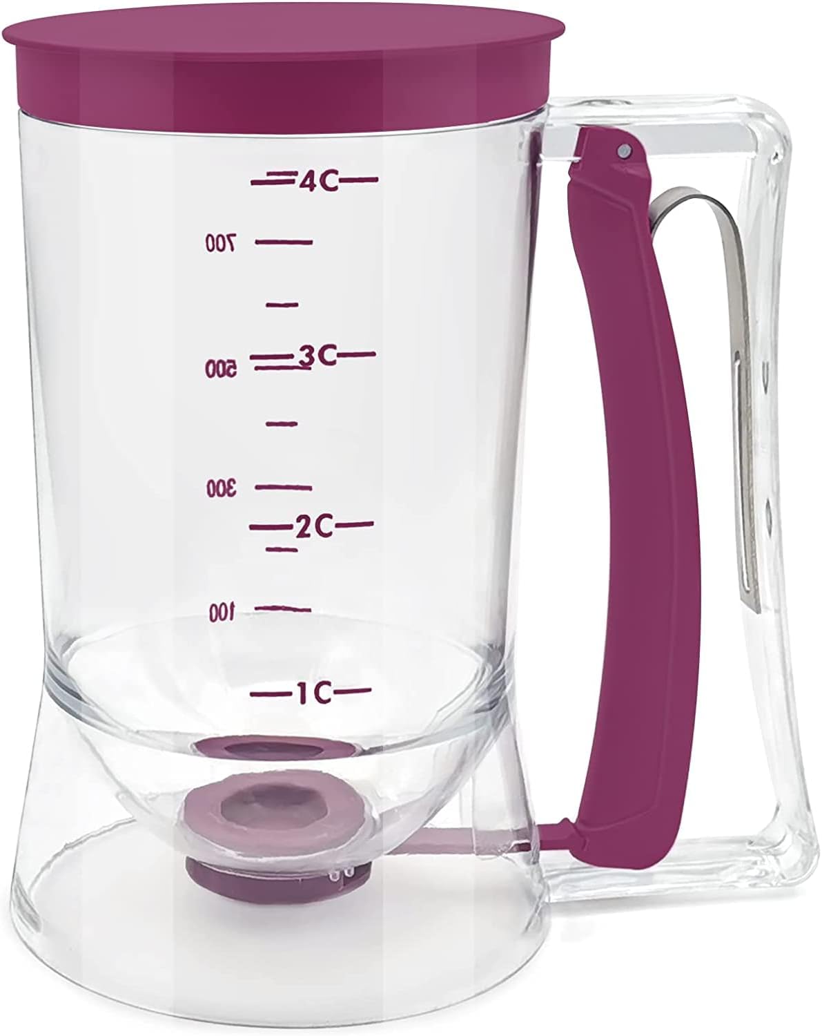 Pancake Cupcake Batter Dispenser, Bakeware Maker with Measuring Label, Perfect Baking Tool for Cupcakes, Waffles, Muffin Mix, Cake or Any Baked Goods