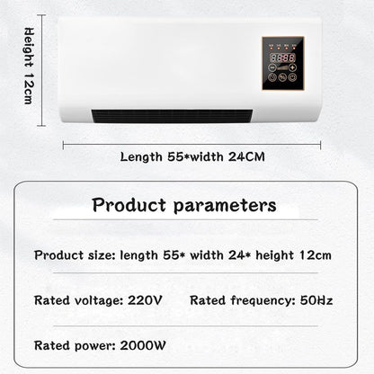 Portable Air Conditioners,Mini Air Conditioners Wall Mounted Air Conditioner,wall-mounted heater with Remote, for Bedroom Living Room Office.Ductless air conditioning fan L55*W24*H12cm