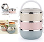 Bento Box Stainless Steel Lunch Box Multi Layers Stackable Leak-Proof Thermal Bento Boxes for Kids Adults Portable Food Container for School Office Work Home Picnic 2.1L (3 Layer)