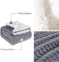 Ever Green Sherpa Fleece Throw Blanket queen Size for Couch - Thick and Warm, Soft Fuzzy Plush Blanke for Winter, Grey, 60x80 Inches (Grey)