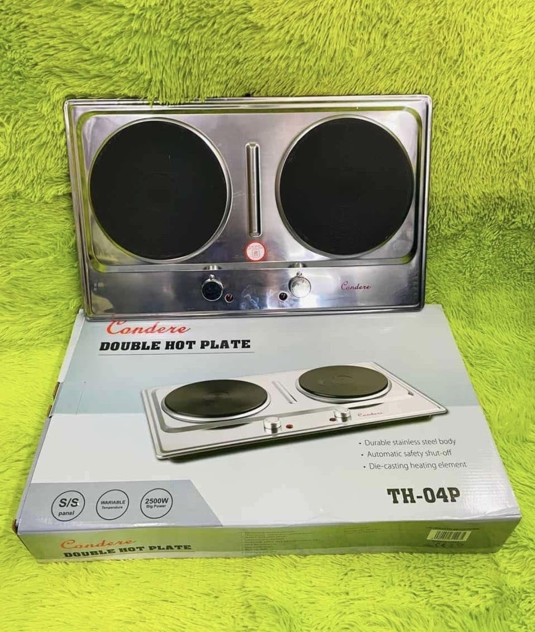 Silver Condere double stainless hot plate/Cooking stove