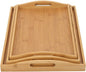 Vencier Bamboo Serving Trays - Set of 3 | Wooden Platters | Raised Edges & Lightweight | Perfect for Breakfast in Bed & Tea | Board with Handles