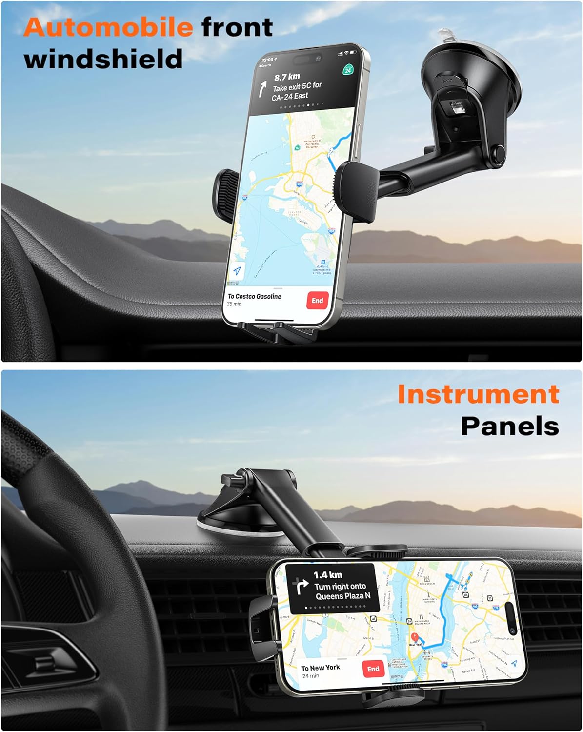 APPS2Car Car Phone Holder,Car Phone Holder Windscreen Mount,Universal Mobile Phone Holder for Cars Dashboard,360° Rotation Hands-Free in Car Phone Cradle,for iPhone 15/14/13/12/11 Samsung S21,etc