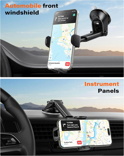 APPS2Car Car Phone Holder,Car Phone Holder Windscreen Mount,Universal Mobile Phone Holder for Cars Dashboard,360° Rotation Hands-Free in Car Phone Cradle,for iPhone 15/14/13/12/11 Samsung S21,etc