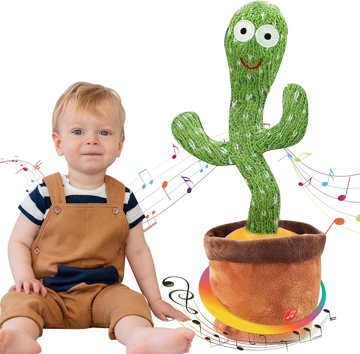 Ava's Toys Dancing Cactus Toy - Talking Cactus Toy for Boys and Girls - Singing Cactus Toy Repeat What You Say - Singing, Dacing, Voice Recording Plush Learning Toys