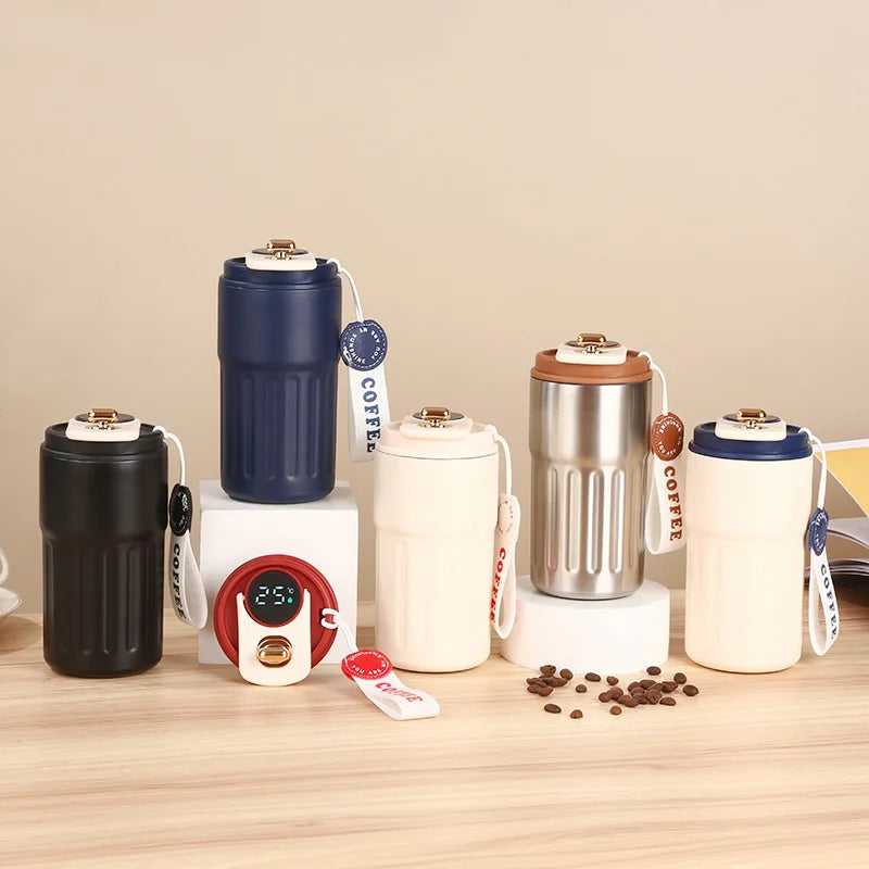 Smart Temp Display Stainless Steel Tumbler Thermal Mug Vacuum Insulated Coffee Cup Travel Thermos Cups Hot Water Bottle for Tea
