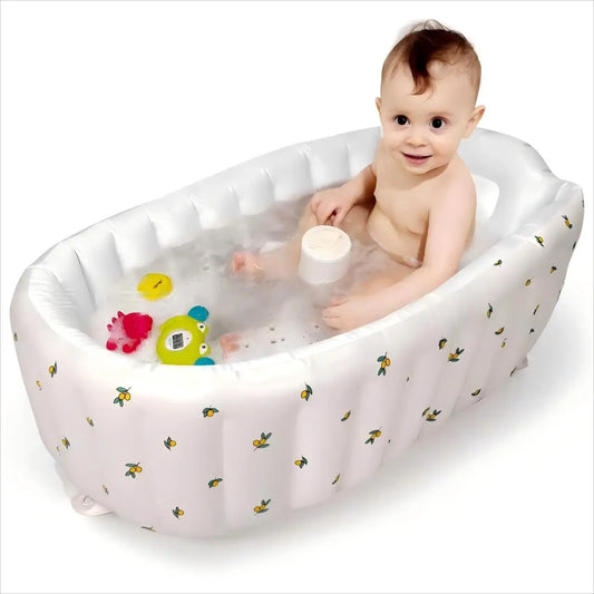 Baby portable shower basin, baby shower basin, household use, children can sit and lie down, foldable bathtub, inflatable bath b