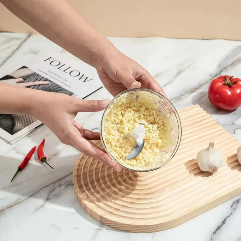 500/900ML Garlic Chopper Meat Grinder Onion Chopper Vegetable and Fruit Cutting Machine Household Kitchen Tools Vegetable Tools