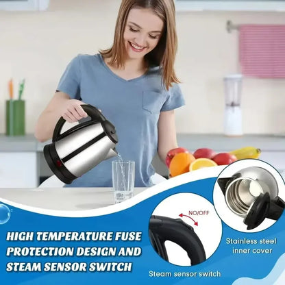 2L Food-grade Stainless Steel Electric Teapot Electric Kettle Hot Water Kettle Coffee Beverage Boiler Electric Water Heater