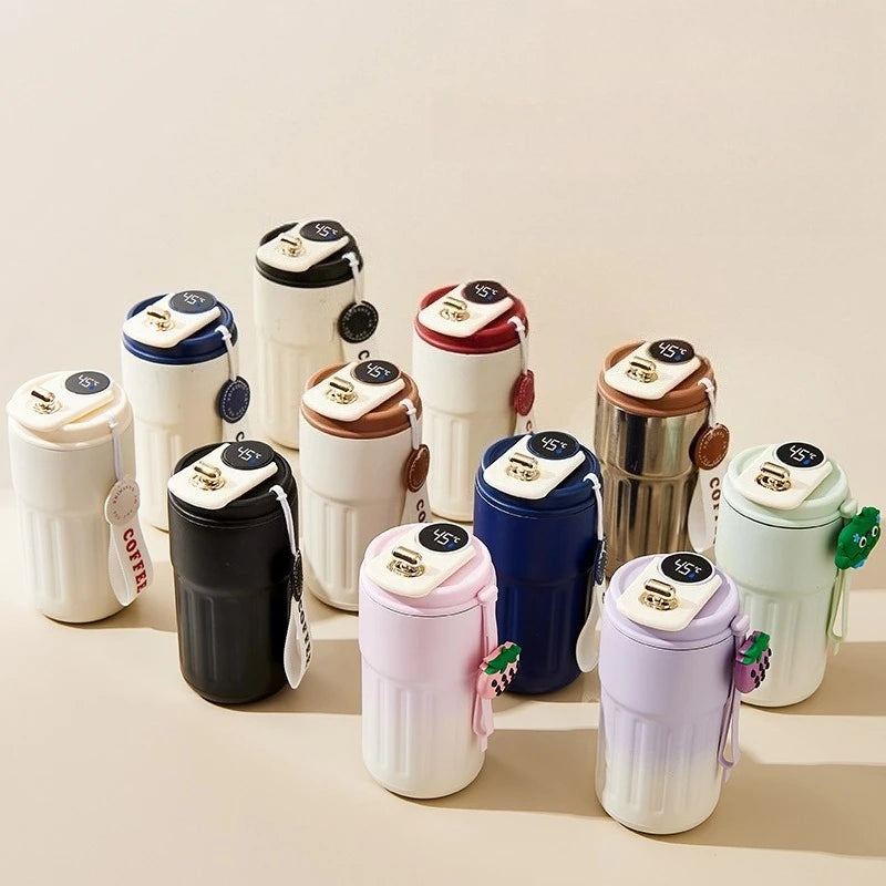 Smart Temp Display Stainless Steel Tumbler Thermal Mug Vacuum Insulated Coffee Cup Travel Thermos Cups Hot Water Bottle for Tea