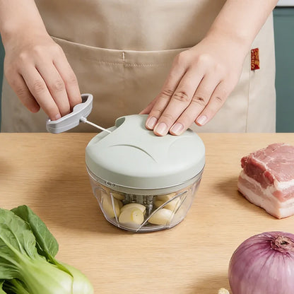 500/900ML Garlic Chopper Meat Grinder Onion Chopper Vegetable and Fruit Cutting Machine Household Kitchen Tools Vegetable Tools