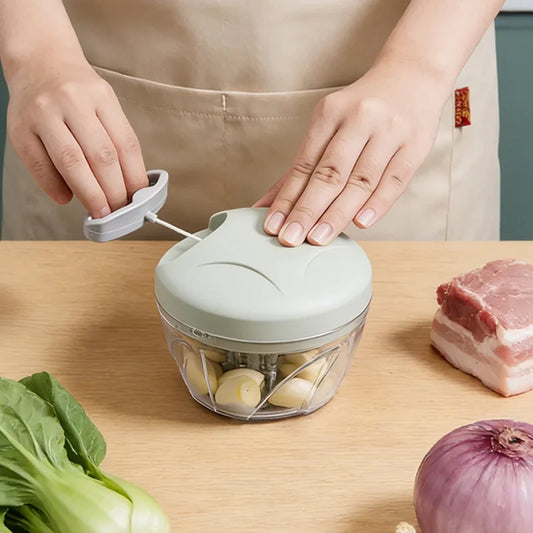 500/900ML Garlic Chopper Meat Grinder Onion Chopper Vegetable and Fruit Cutting Machine Household Kitchen Tools Vegetable Tools