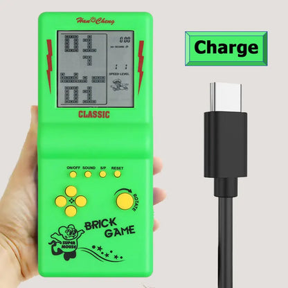 Rechargeable Large Screen Console Classic Retro Nostalgic Handheld Game Player with Switch Type-C Charge Portable Pocket Console