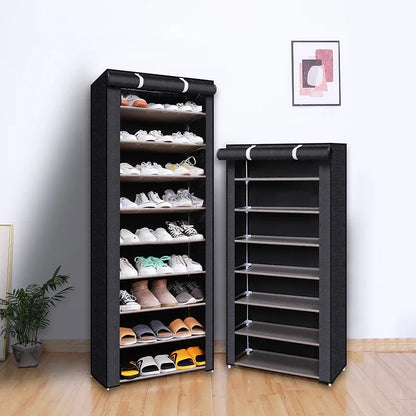 10Layers Dustproof Shoe Cabinet Multilayer Minimalist Nonwoven Shoe Rack Organizer Home Furniture Space-saving Organizer