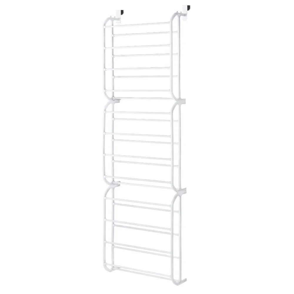 Whitmor 12-Tier 36 Pair Over-the-Door Shoe Rack - Resin -White