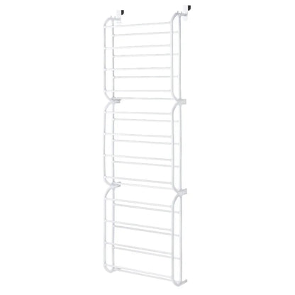 Whitmor 12-Tier 36 Pair Over-the-Door Shoe Rack - Resin -White