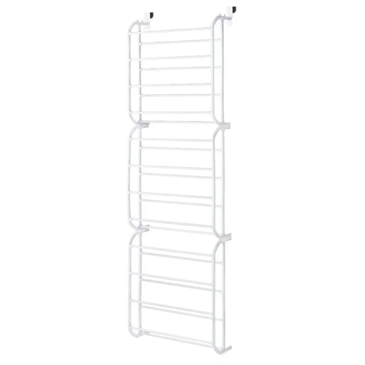 Whitmor 12-Tier 36 Pair Over-the-Door Shoe Rack - Resin -White