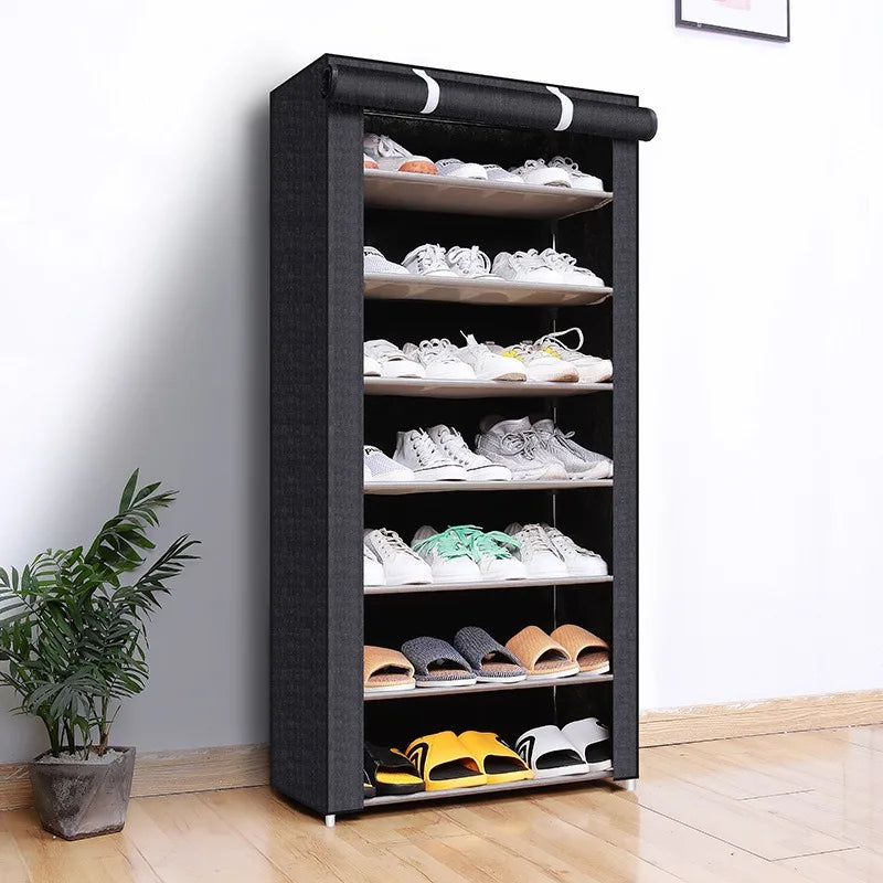 10Layers Dustproof Shoe Cabinet Multilayer Minimalist Nonwoven Shoe Rack Organizer Home Furniture Space-saving Organizer