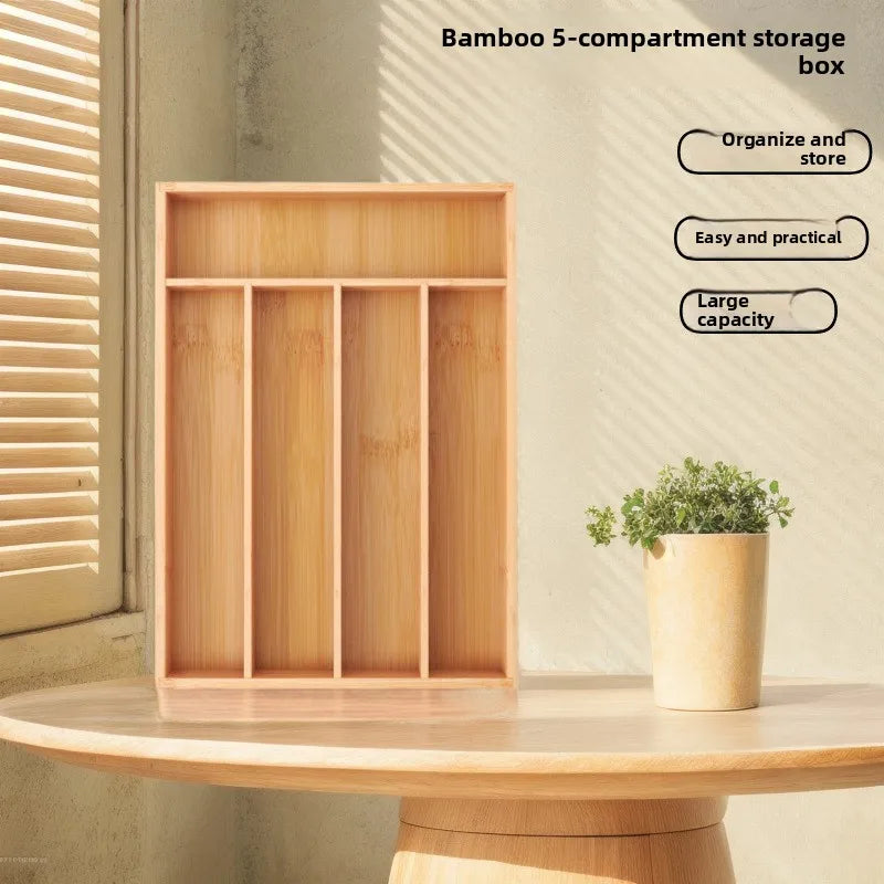 Kitchen Drawer Organizer Utensil Organizer Bamboo Silverware Holder Cutlery Organizer in Drawe