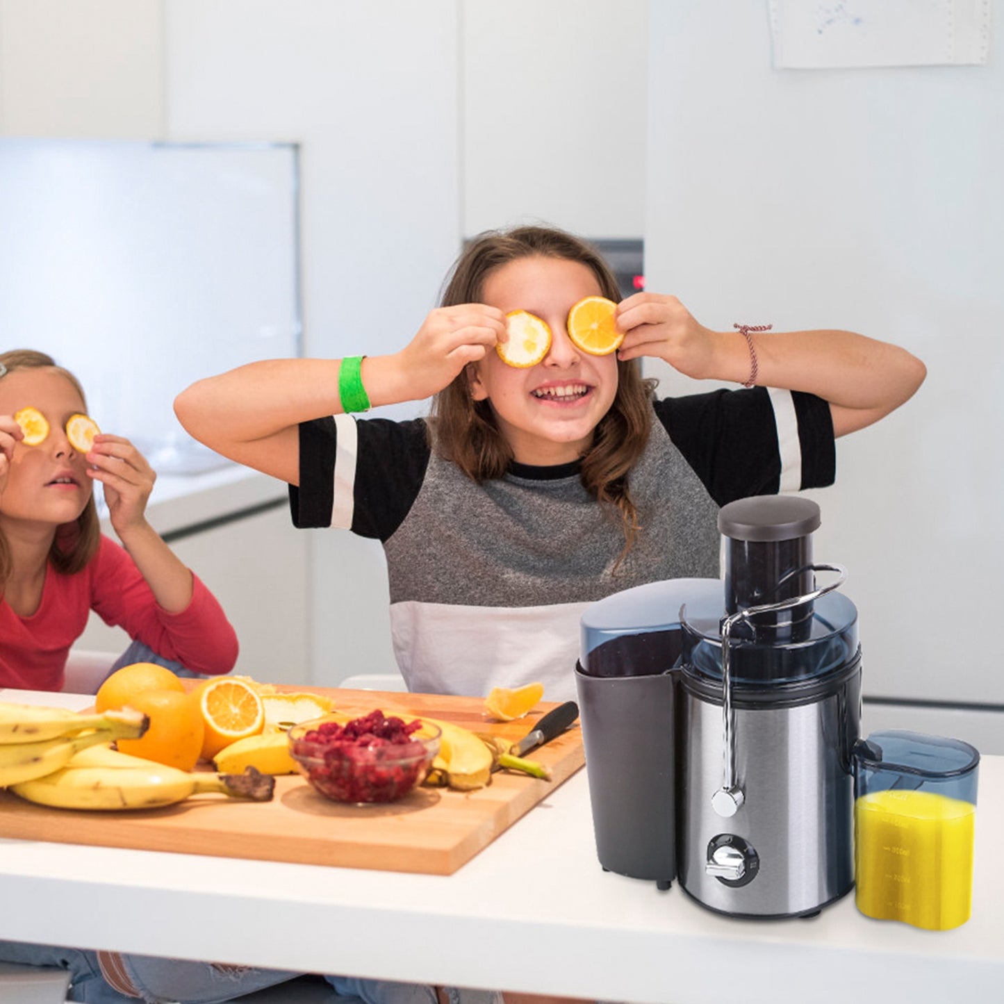 1Pc Centrifugal Juicer Juice Extractor With 2 Speeds 2.6in Wide Feed Chute 17Oz Juicer Cup 54Oz Pulp Collector Electric Juicer For Fruits Vegetables